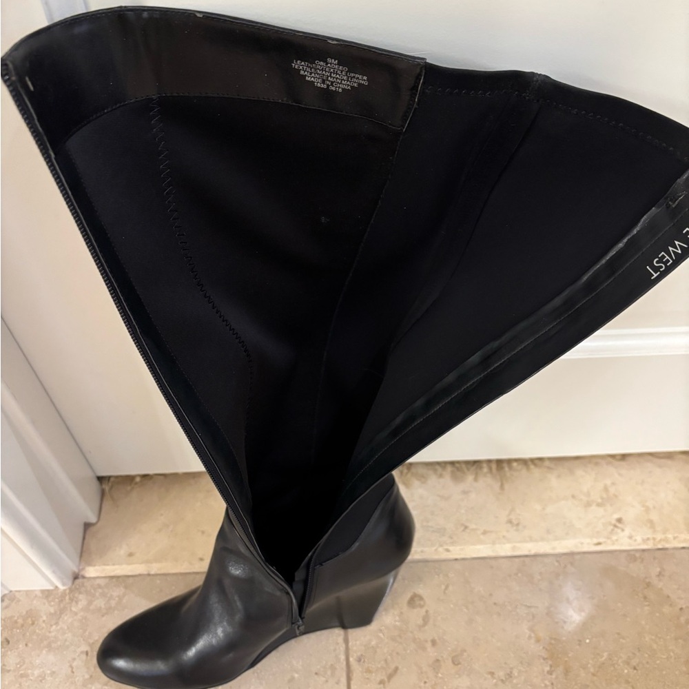 Nine West Black Wedge Boots - Picture 14 of 16